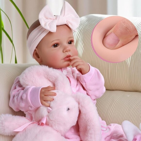 20-inch Soft Vinyl Realistic Real Life Baby Dolls With Complete Accessories